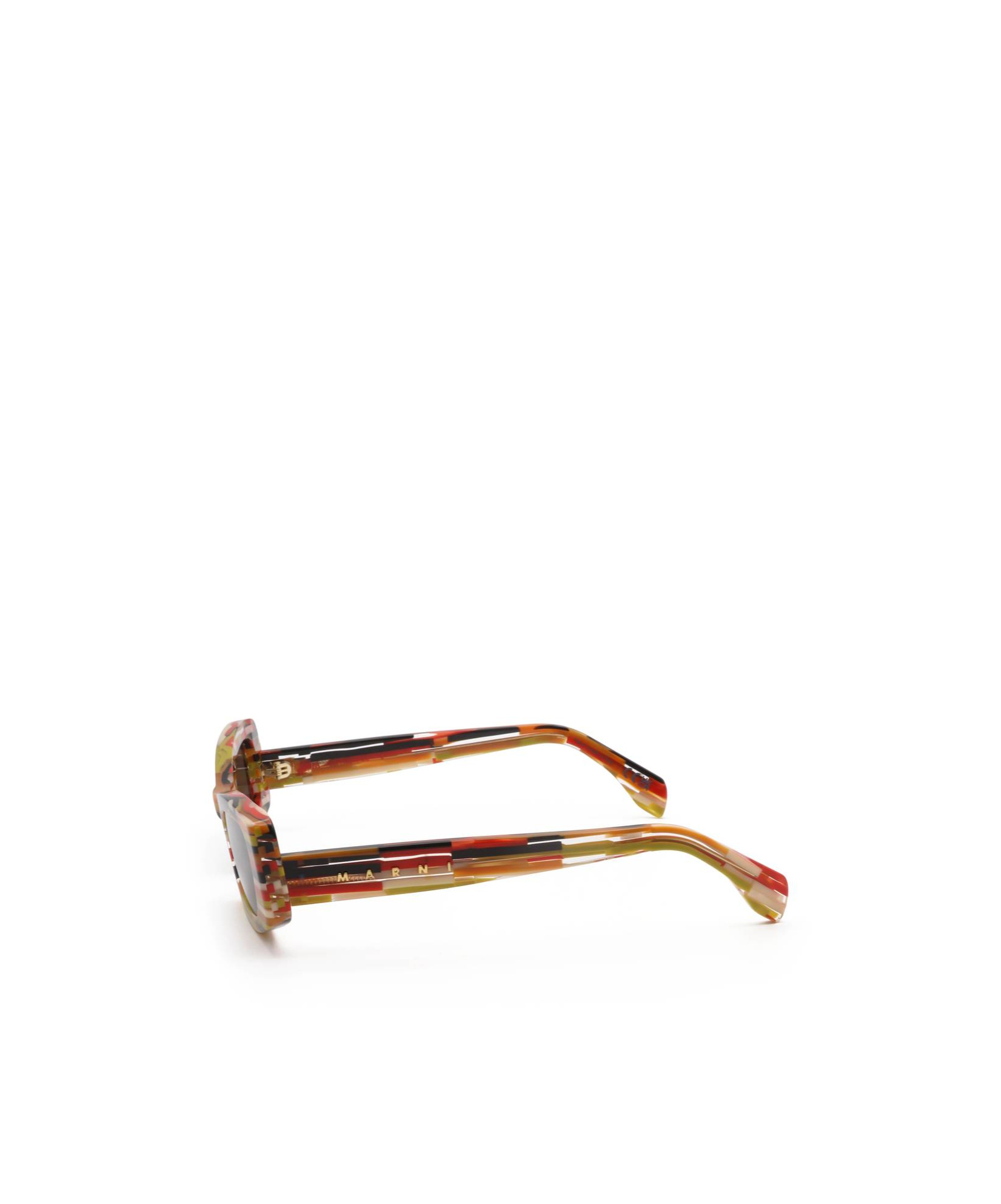 Marni Geometric Frame Sunglasses In Brown