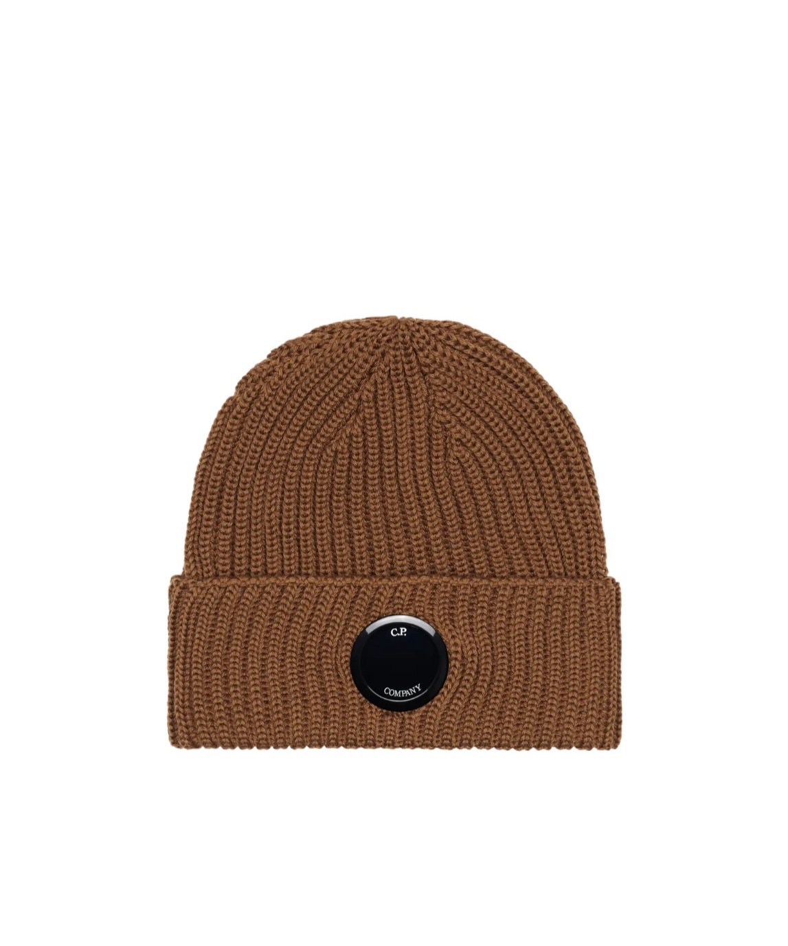 C.p. Company Lens-detail Beanie In Brown