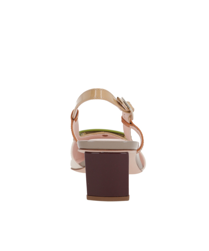 Roger Vivier Belle Vivier Multicolour Patent Leather Slingback In Neutral