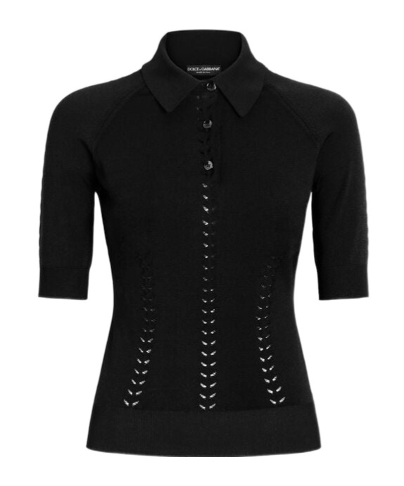 Dolce & Gabbana Fine-knit Top In Black
