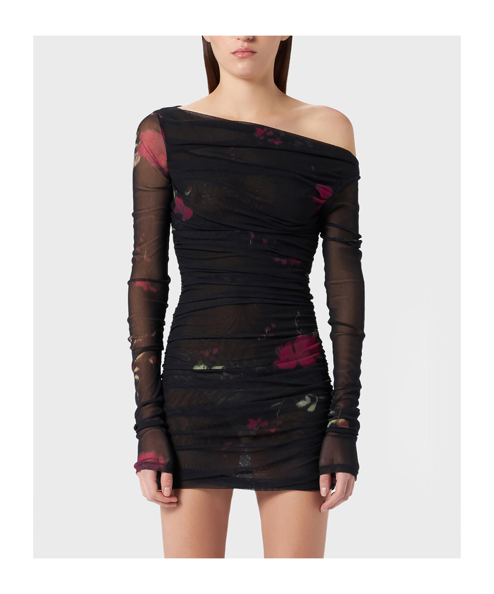 Blumarine Print Dress In Black
