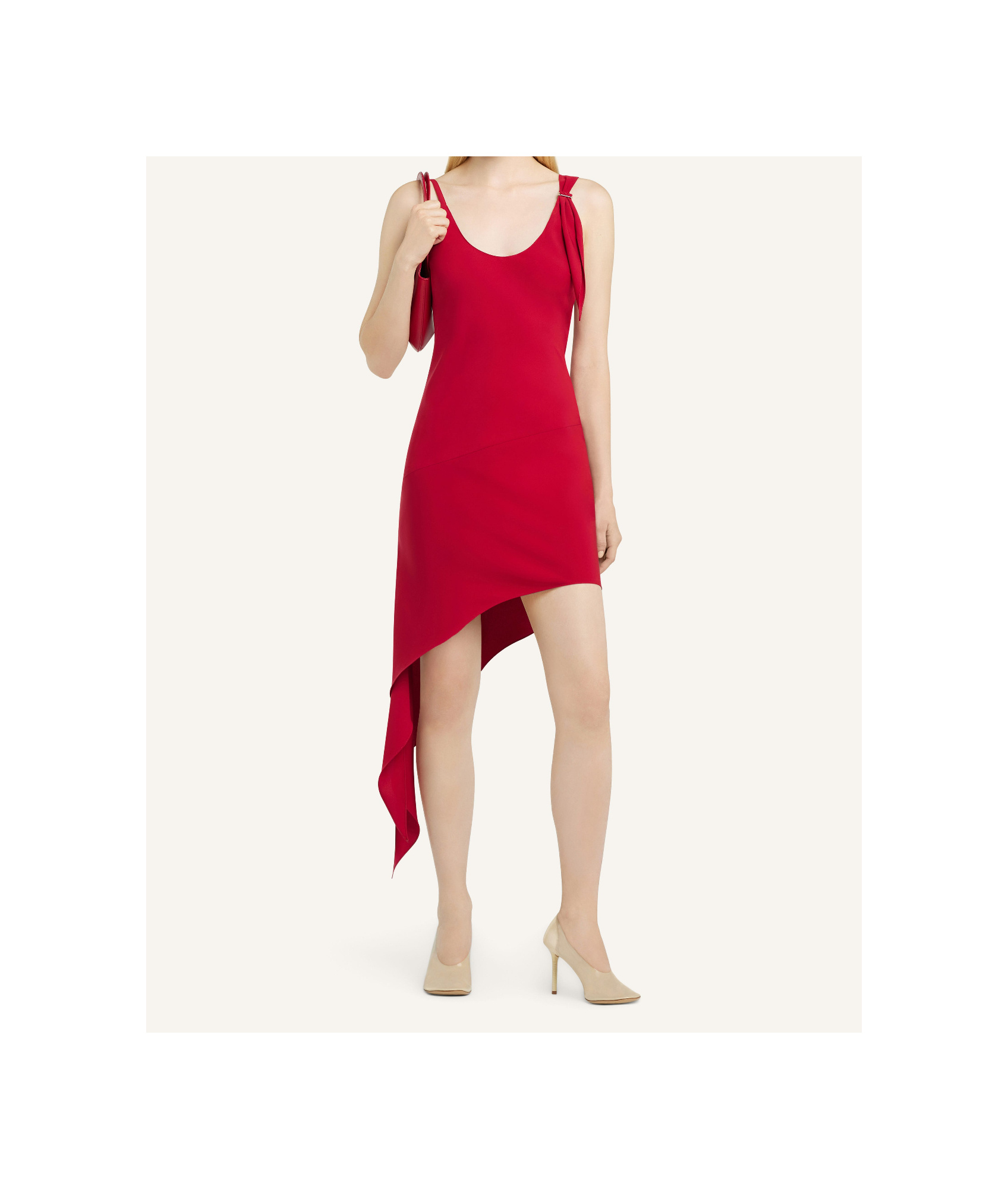 Shop Courrèges Knot Dress In Red