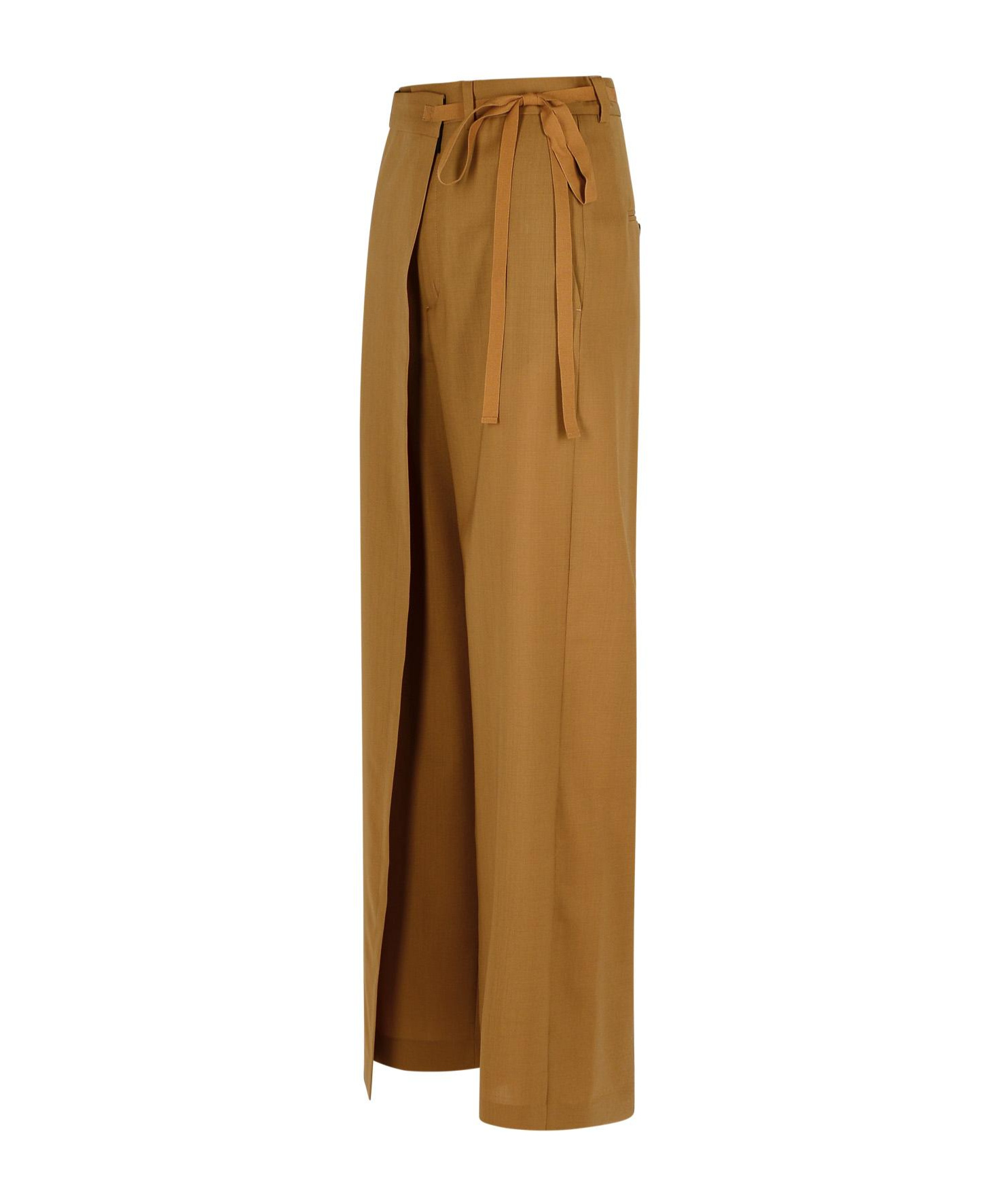 MM6 MAISON MARGIELA WRAP-DESIGN FLARED TROUSERS