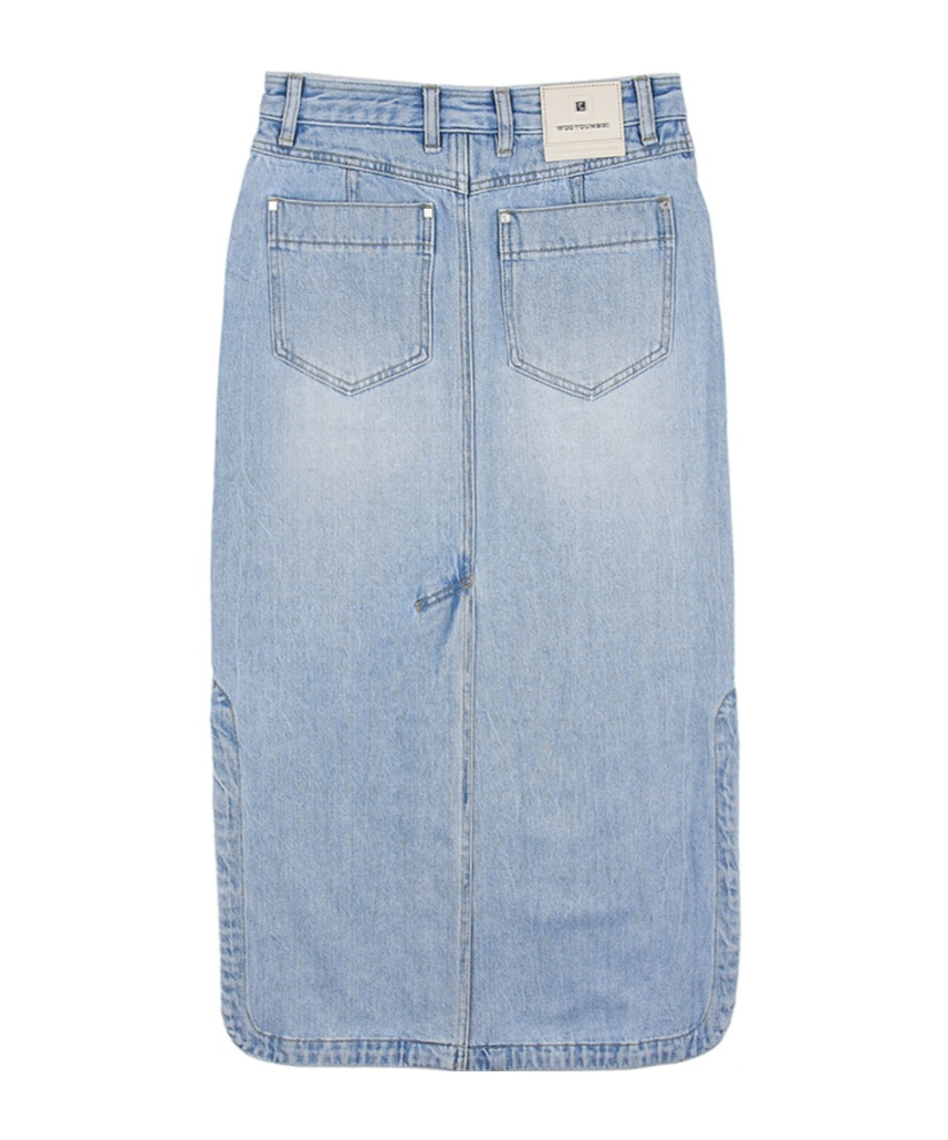 WOOYOUNGMI MULTI-POCKET DENIM SKIRT 