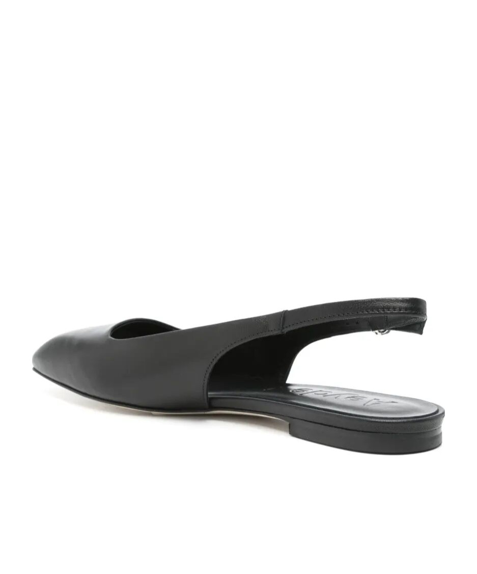 Aeyde 10mm Geraldine Napa Slingback Flats In Black