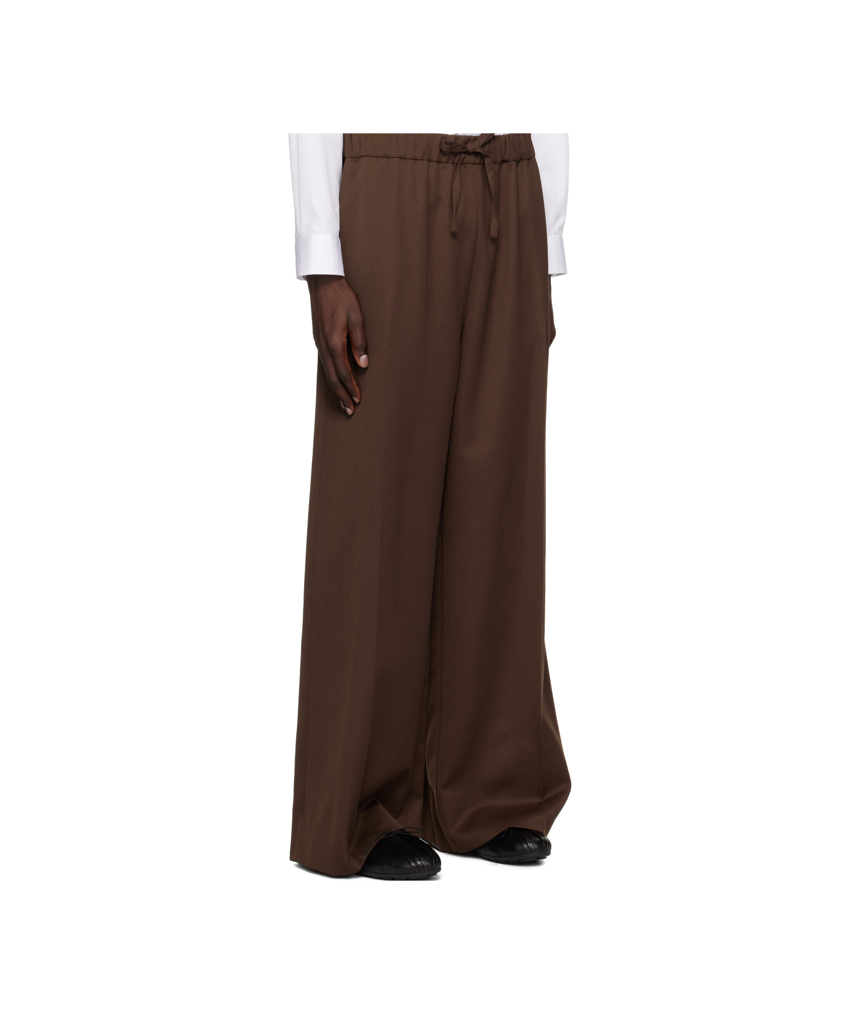 Simone Rocha Brown Wide Leg Drawstring Trousers