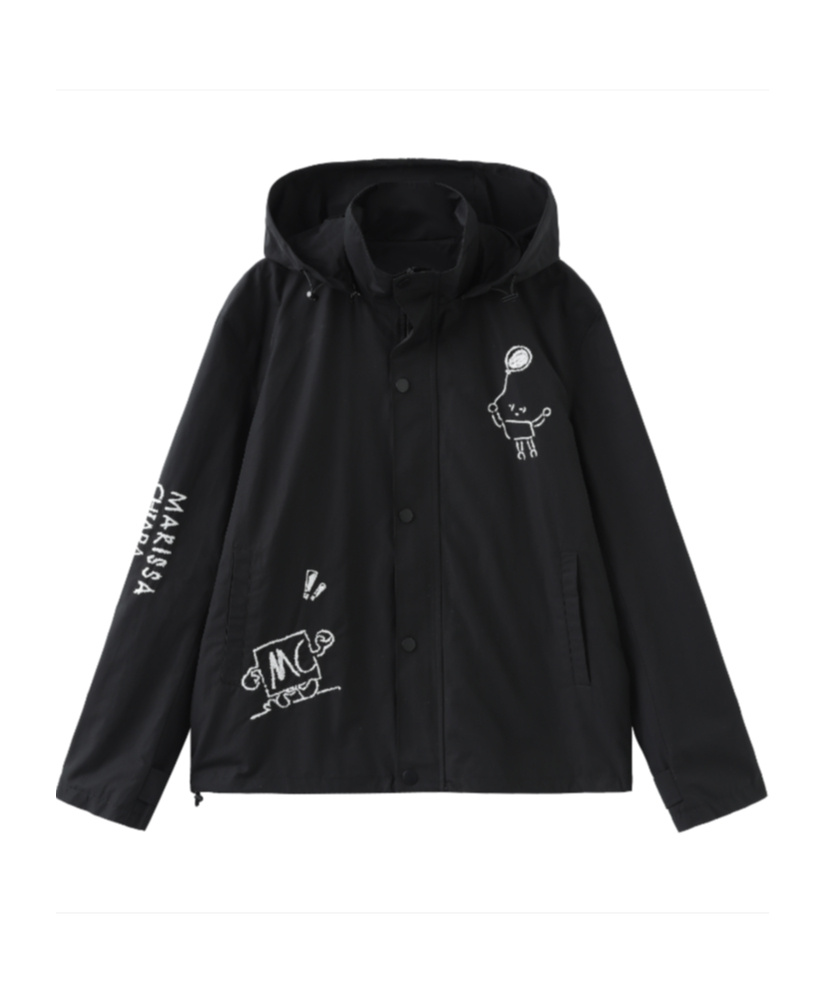 Marissa Chiara Hooded Jacket In Black