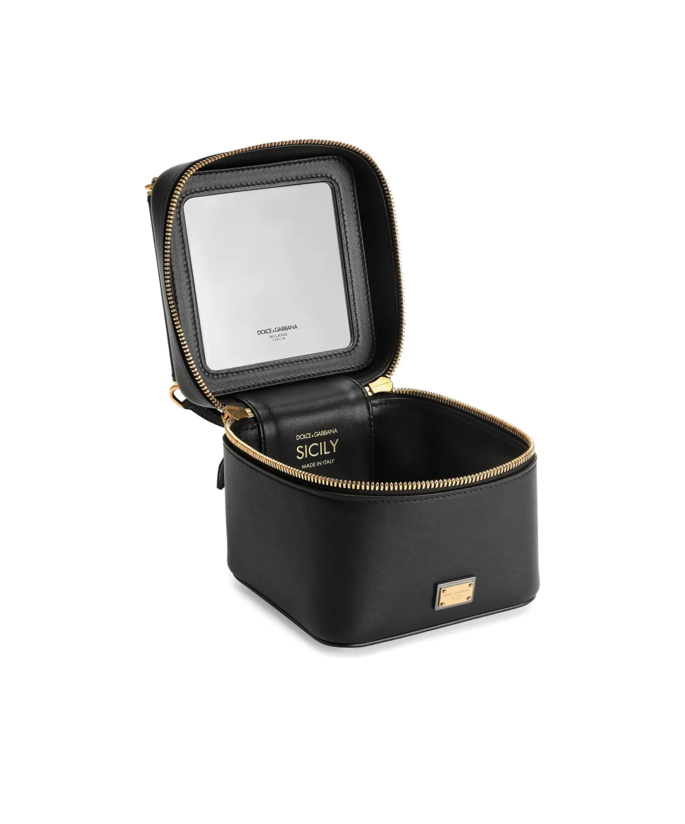 Dolce & Gabbana Sicily Cube Vanity Bag In Black