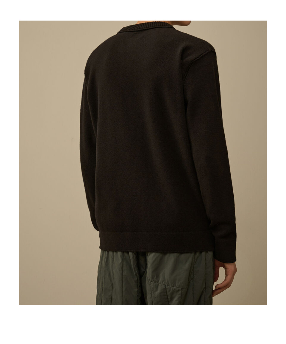 C.p. Company Pocket-detail Crew-neck Sweater In Brown