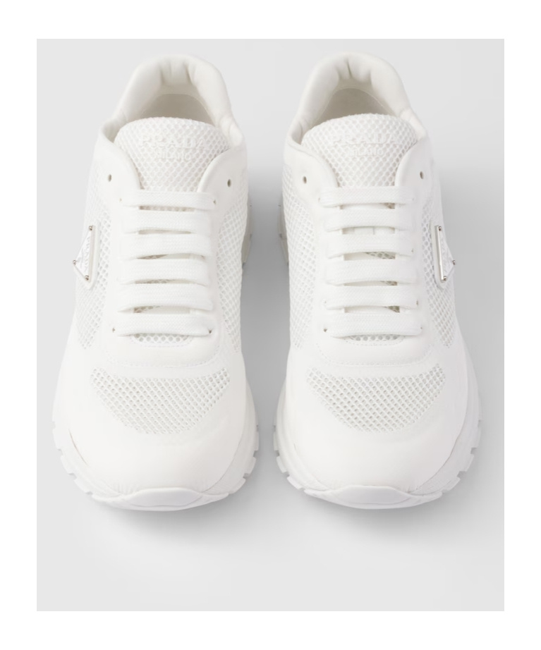 Prada Women's Prax 2.0 Fabric Low-top Sneakers In White
