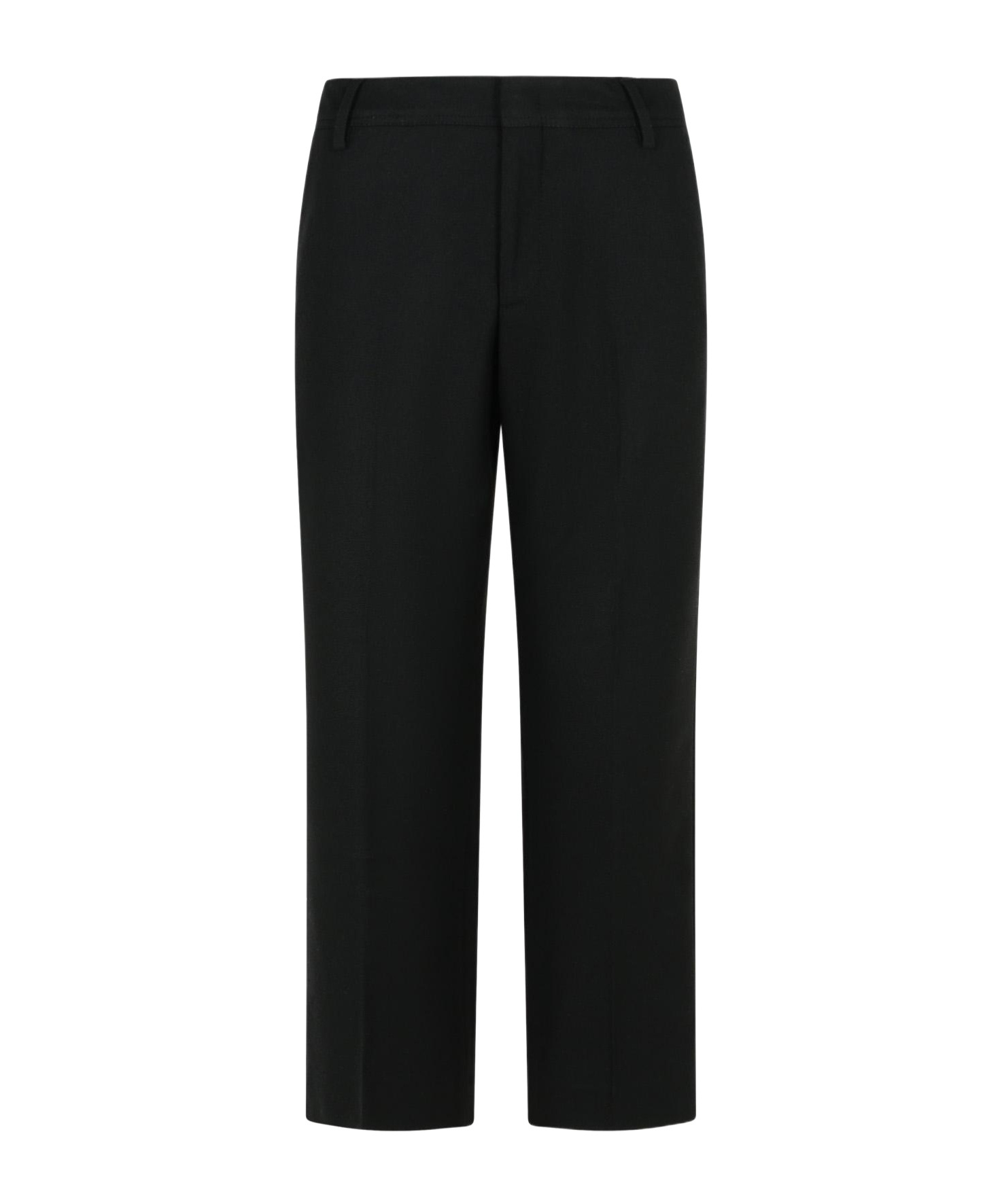 Closed Pleated Zipper Casual Pants In Black