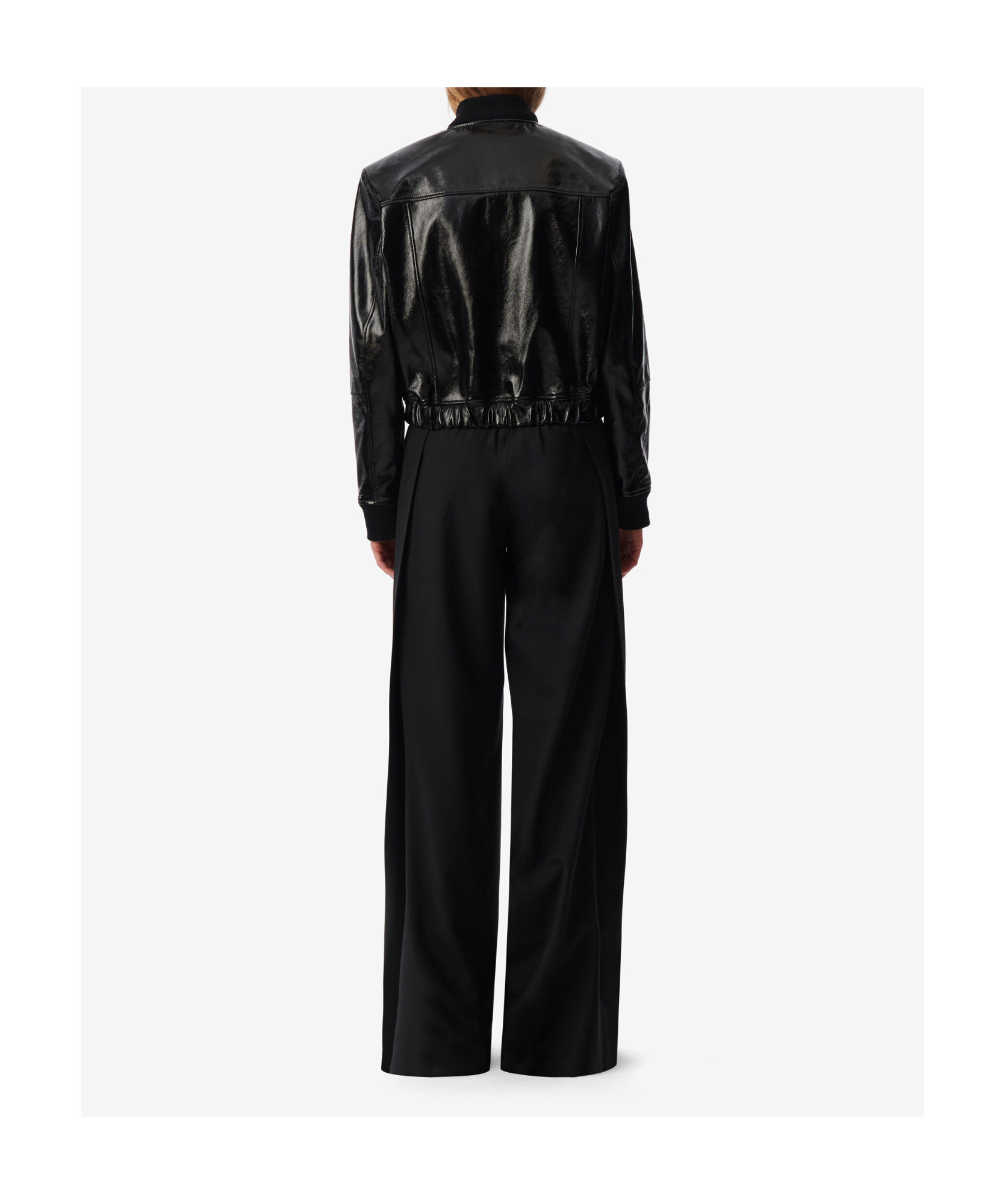 Iro Long-sleeved Leather Jacket In Black