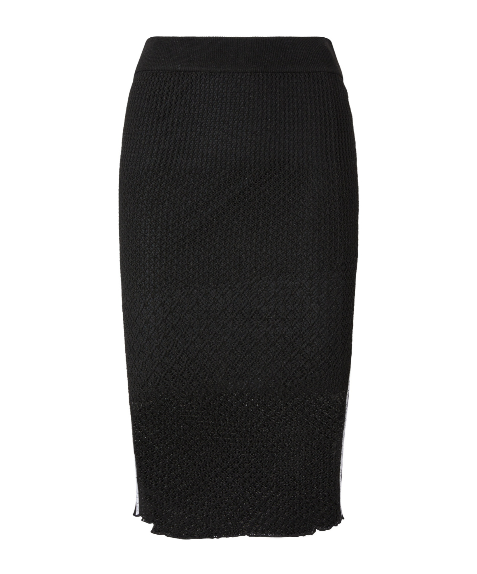 Pinko High-waisted Knitted Midi Skirt In Black
