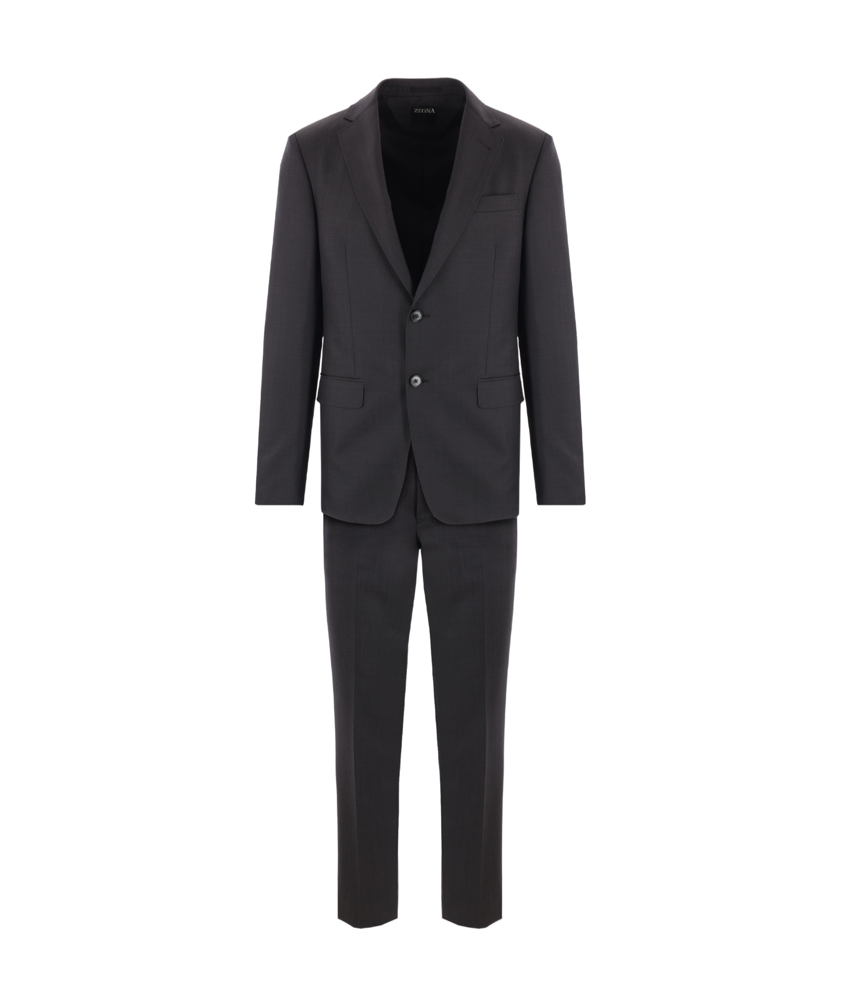 Shop Zegna Long-sleeved Suit In Black