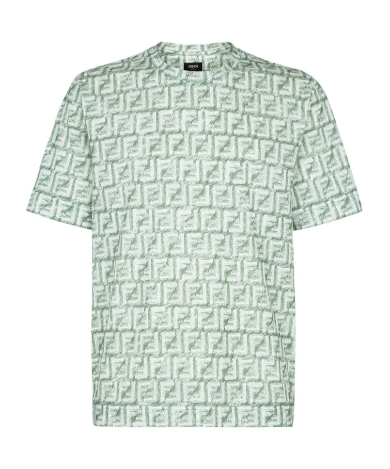 Fendi Ff Motif Cotton T-shirt In White