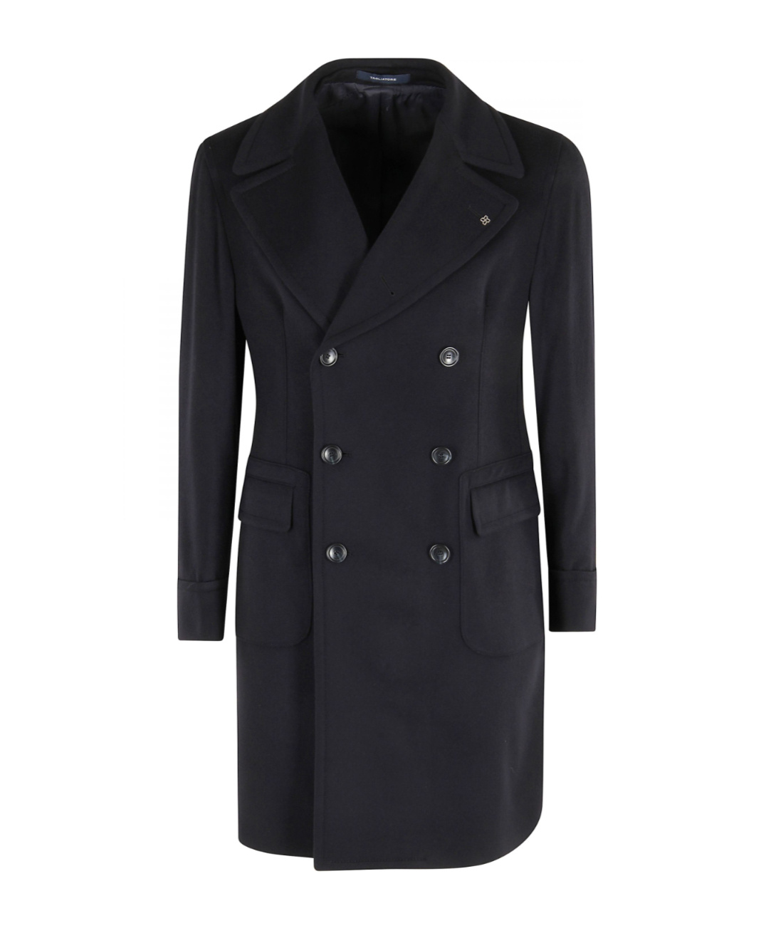 Tagliatore Long-sleeved Coat In Black