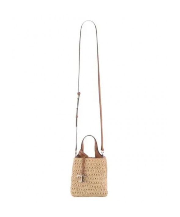Tod's Micro Woven Basket Bag In Nude