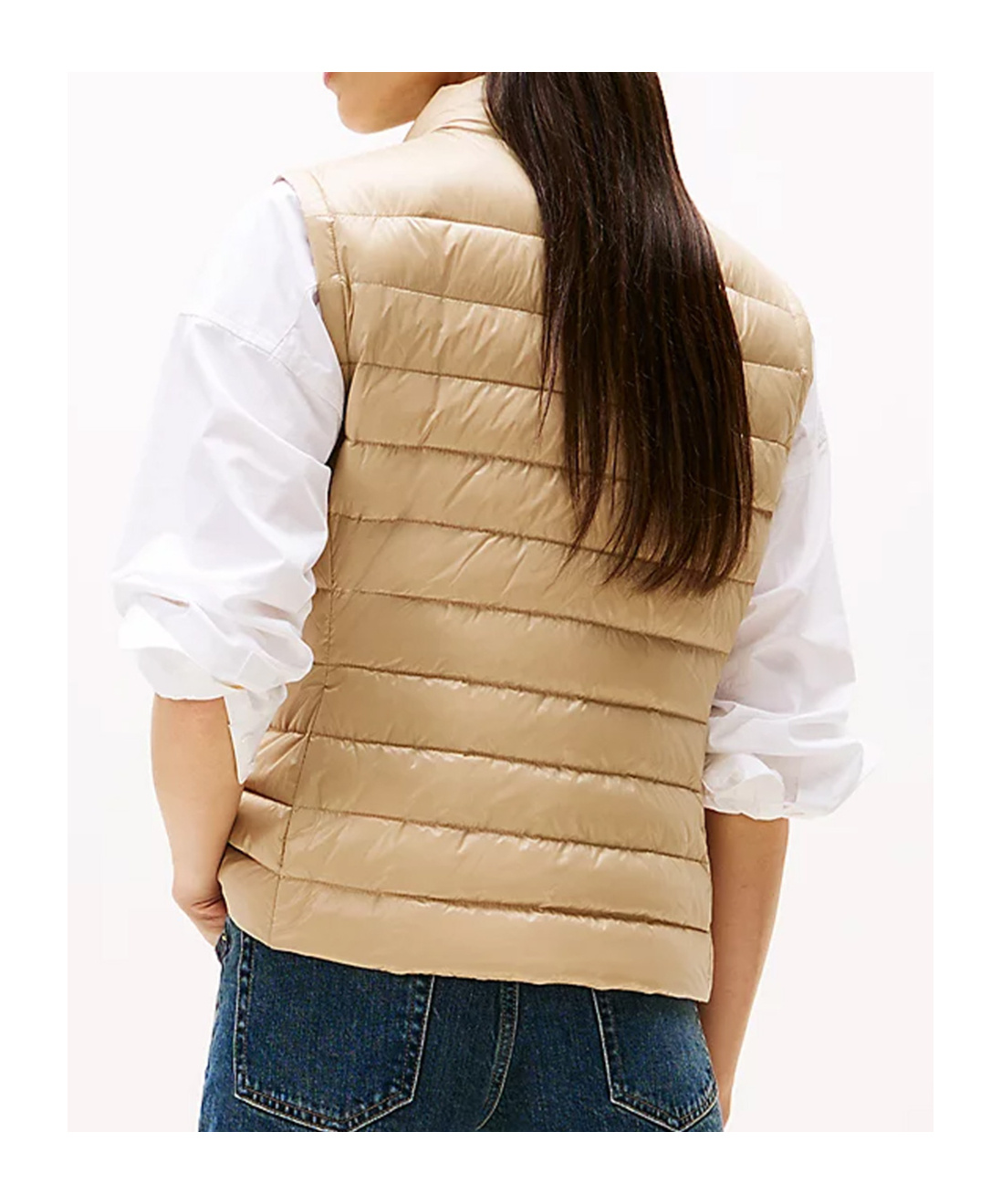 Tommy Hilfiger Ultra Light Padded Packable Gilet In Neutral