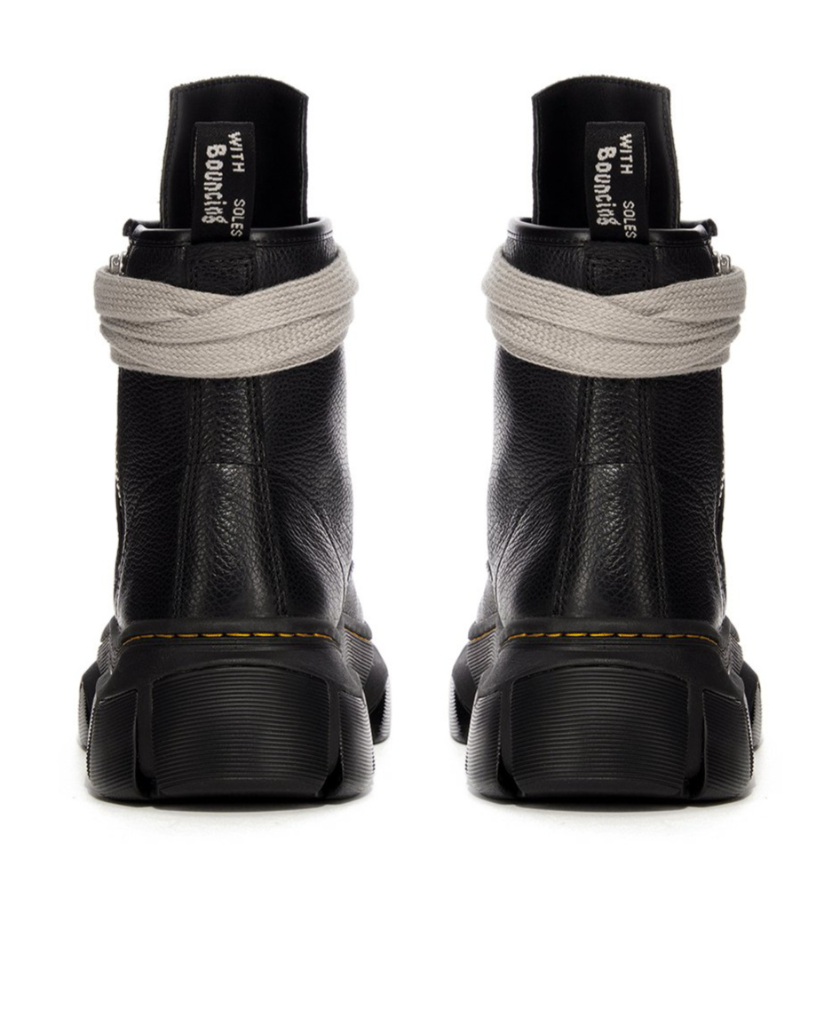 Rick Owens X Dr. Martens X Rick Owens 1460 Leather Boots In Black