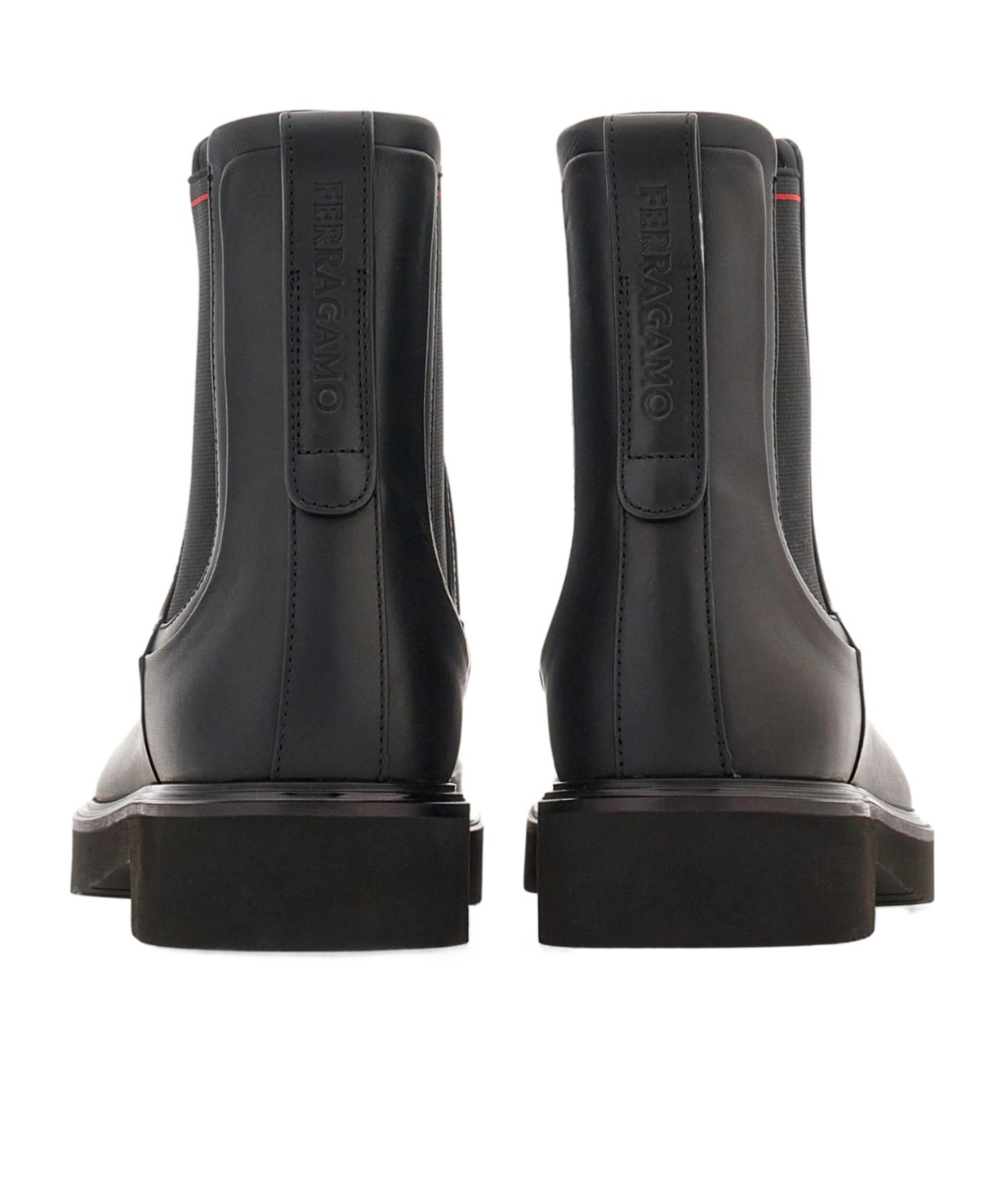 Ferragamo Man Ankle Boots Black Size 9 Calfskin In Black