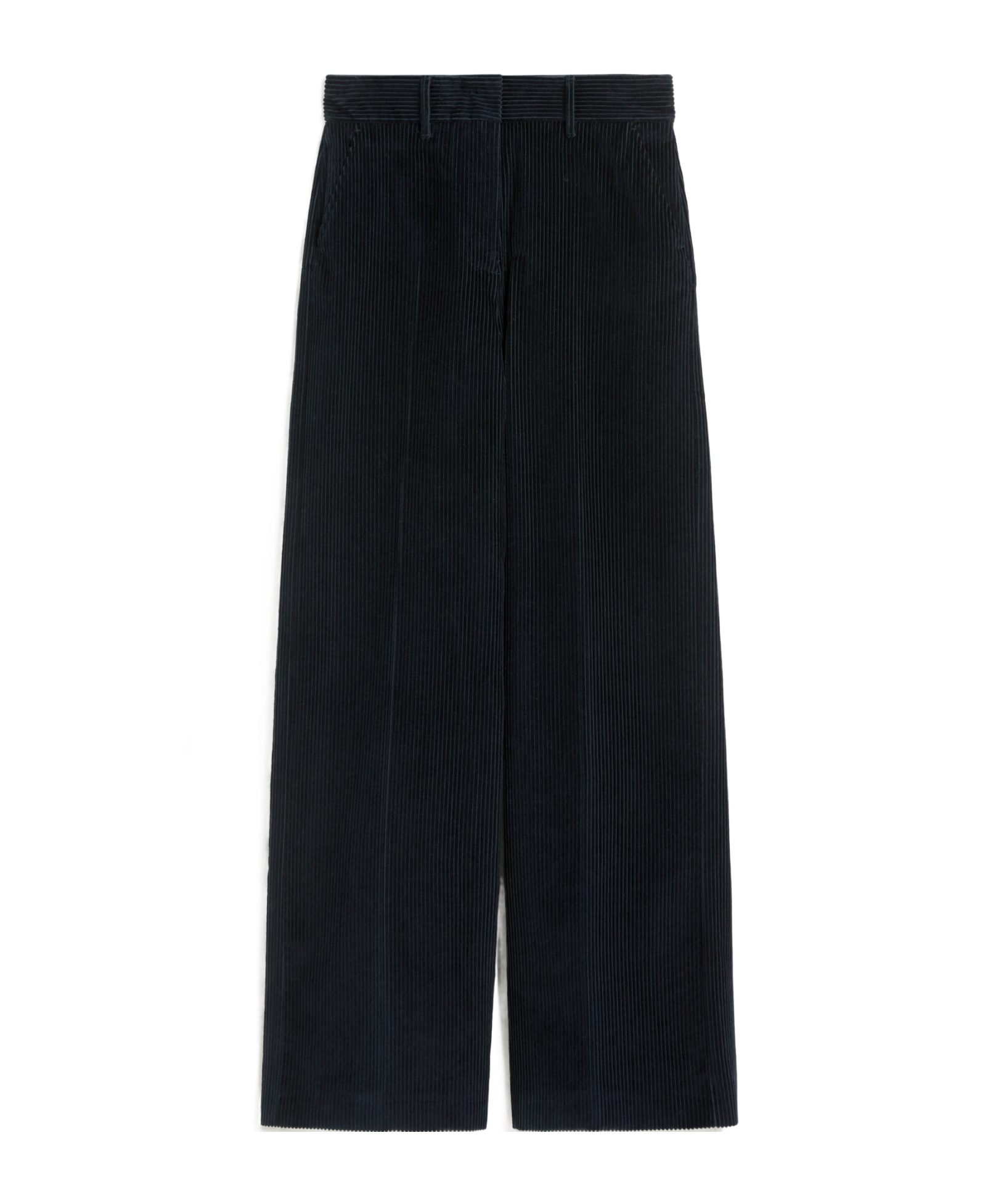 Weekend Max Mara Wide Corduroy Trousers In Blue
