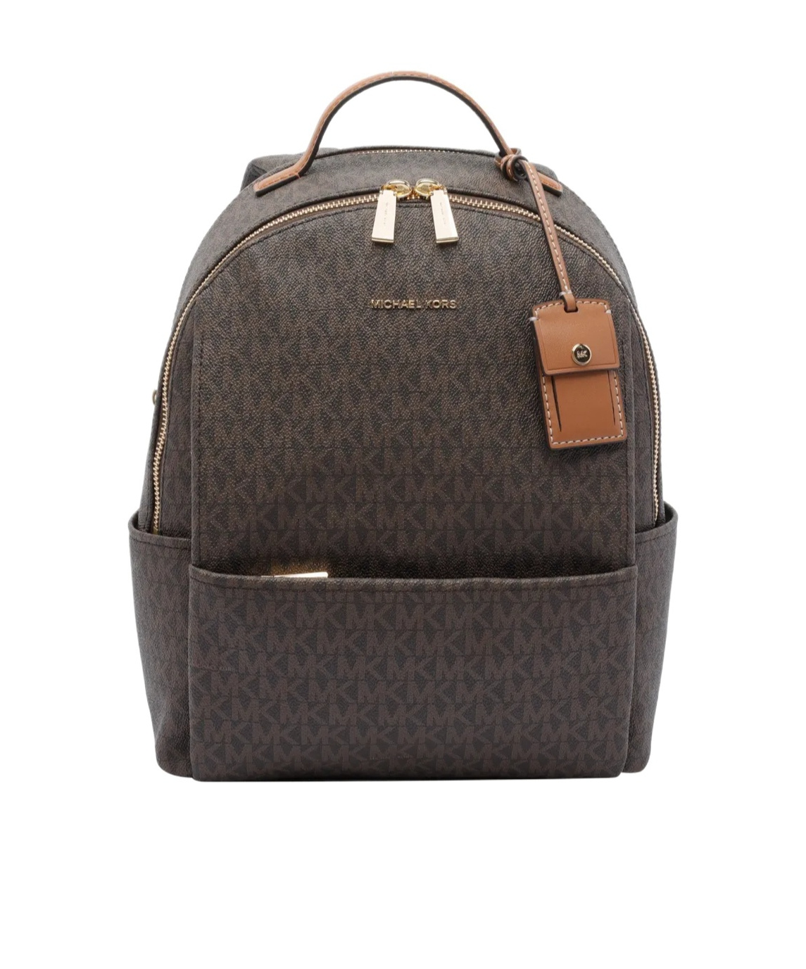 Michael Kors Michael  Logo Lettering Backpack In Brown