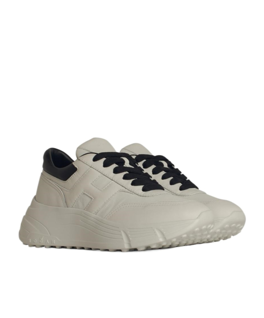 Hogan Round Head Low-cut Sneakers In Nude