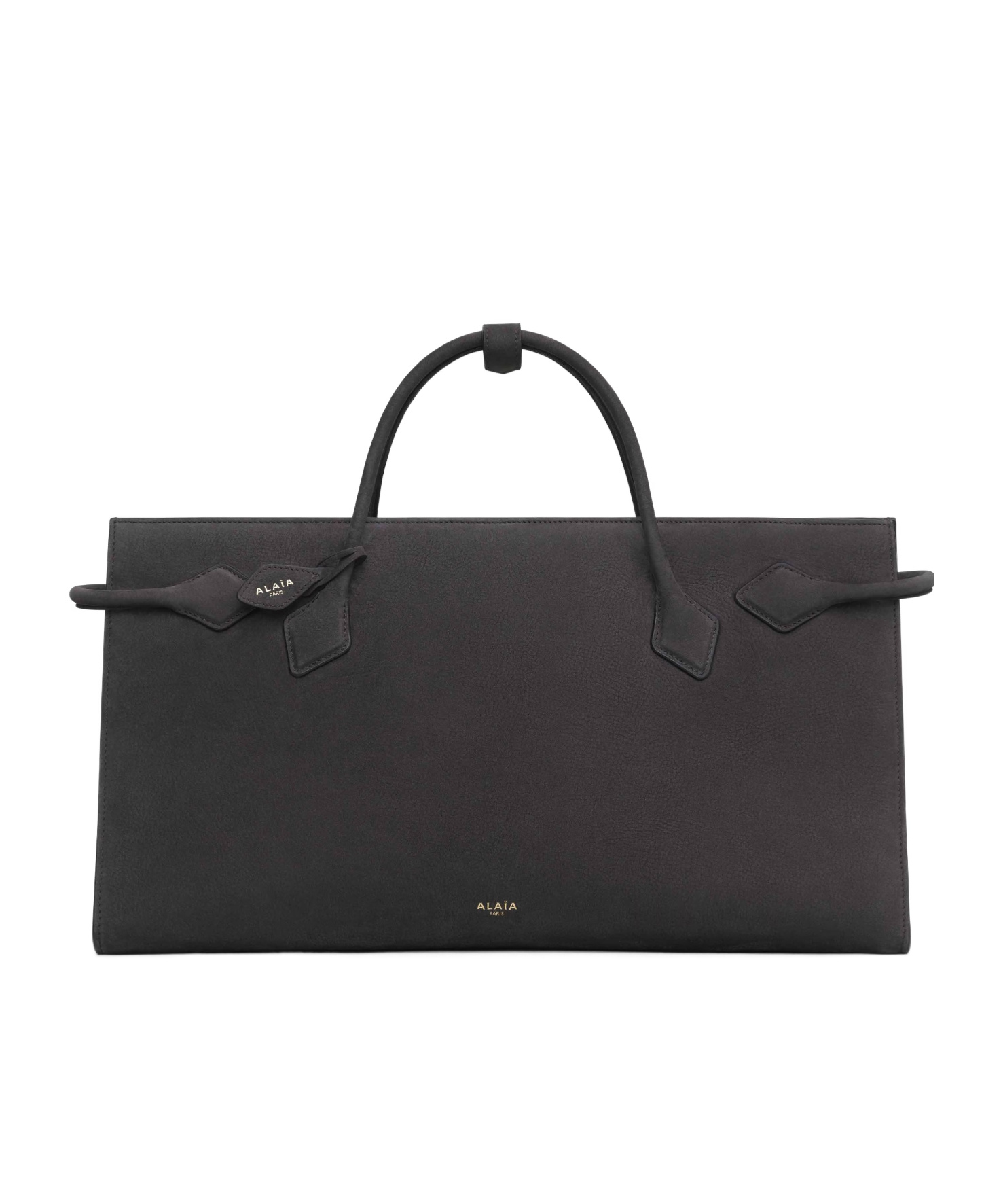 Alaïa Le Teckel Tote Bag In Nubuck In Gray