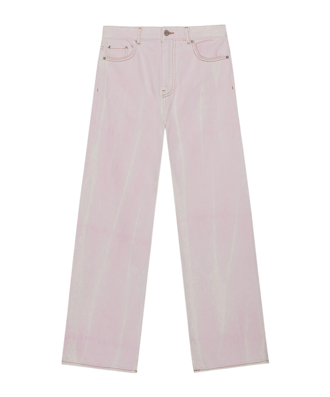 Ganni Overdyed Izey Jeans In Chalk Pink In Pink