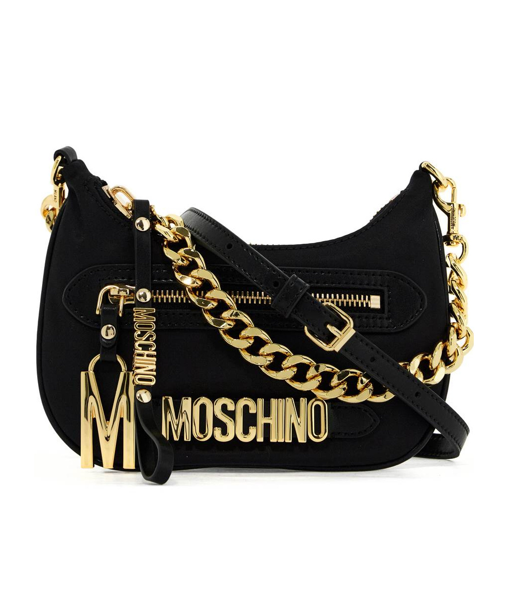 Moschino Mini Shoulder Bag With Strap In Black
