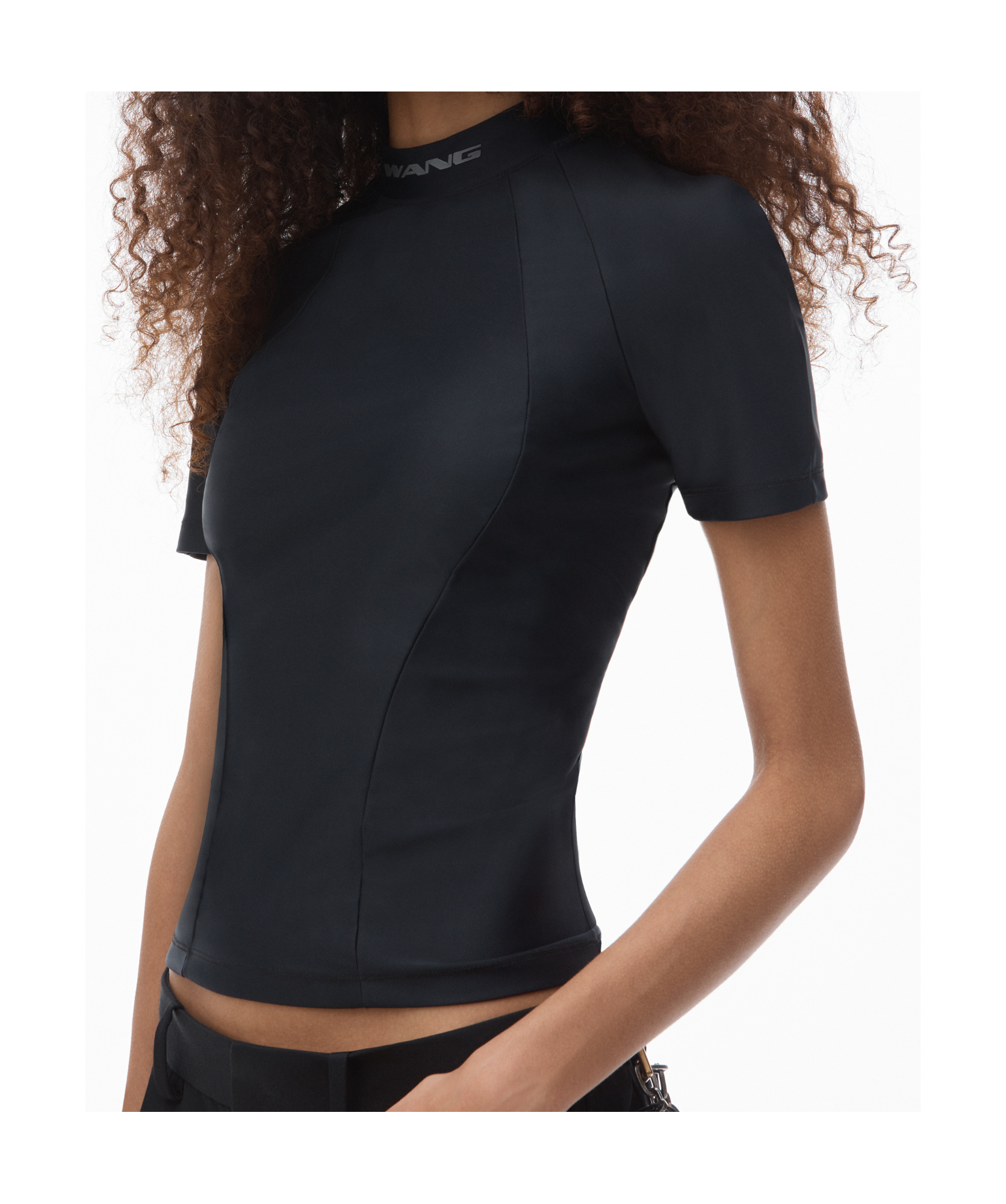 Alexander Wang T Mock-neck Top In Black