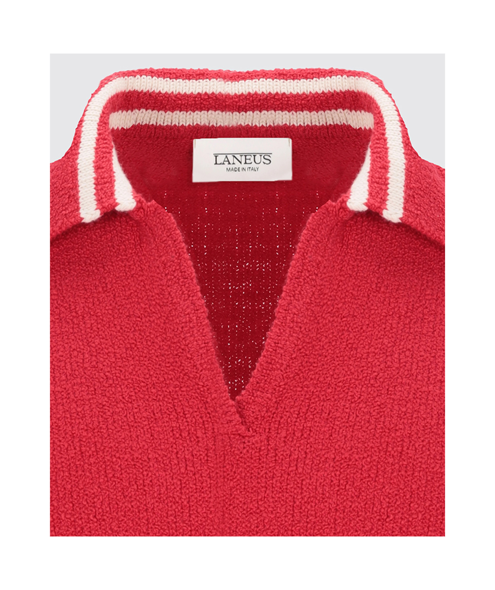 Laneus Polo In Filato Di Cotone In Red