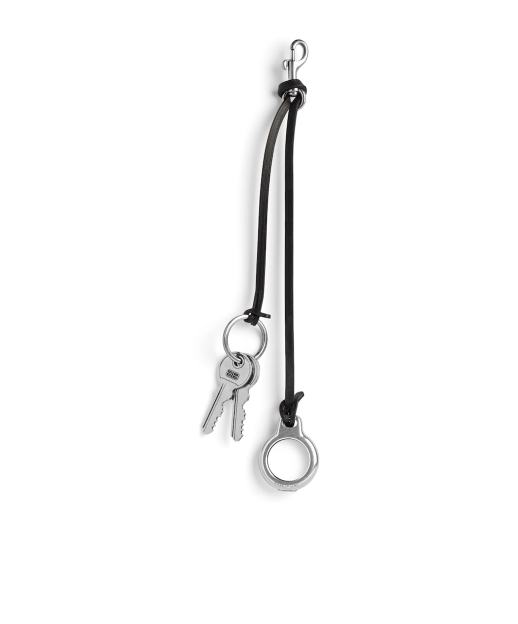 Balenciaga Airtag Subway Compatible Keychain In Black