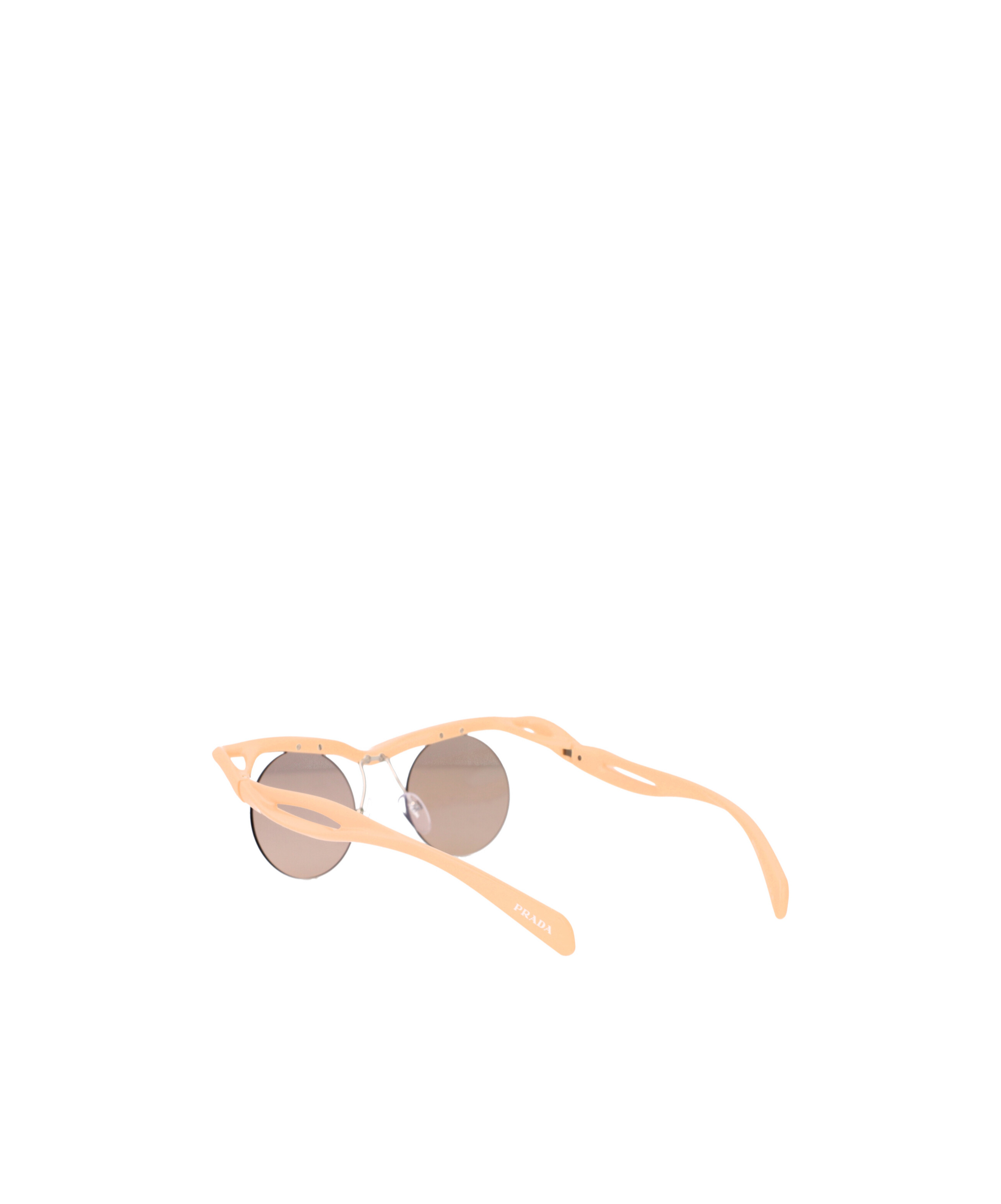 Prada Morph Round-frame Sunglasses In Nude