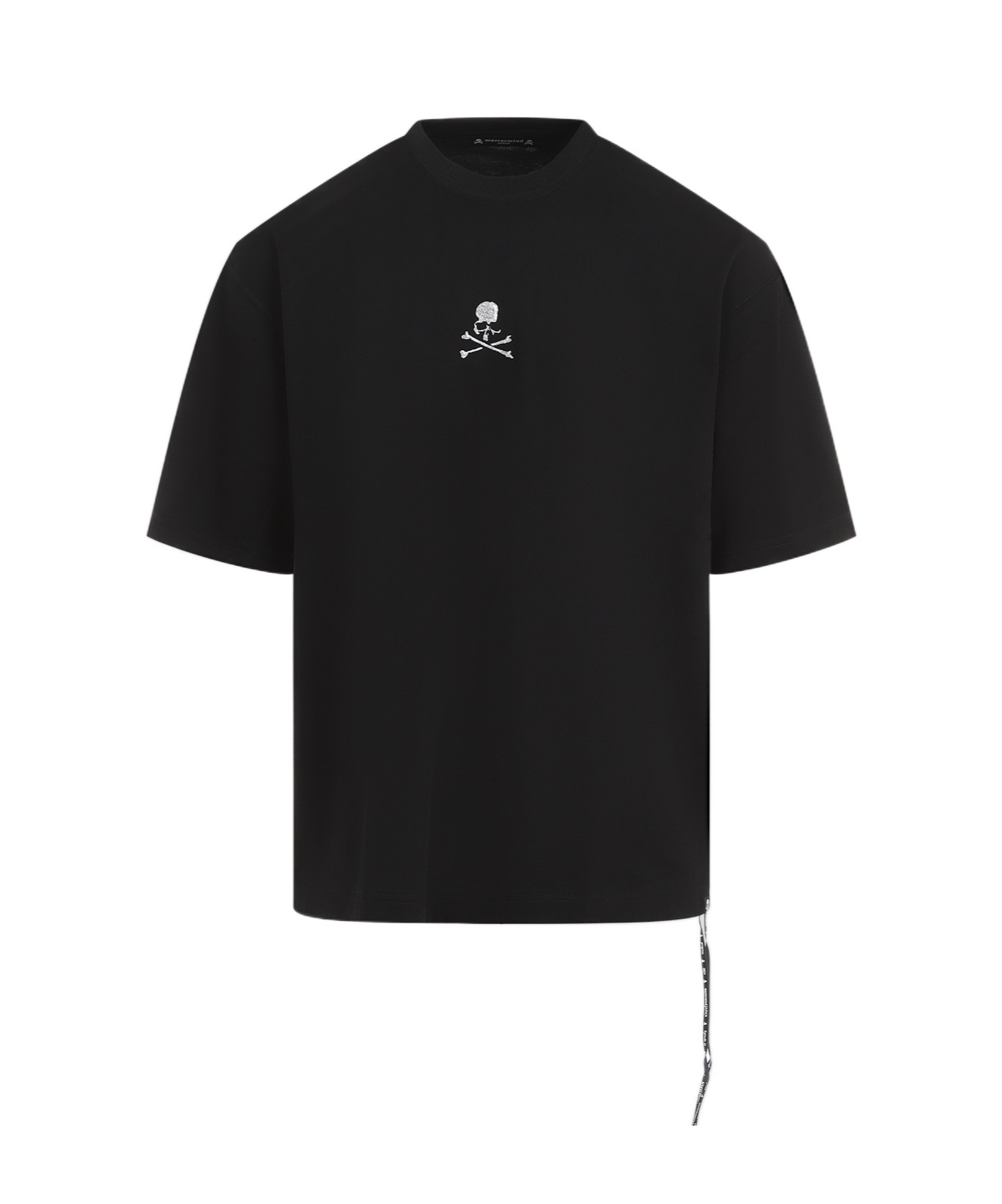 Mastermind Japan Wool T-shirt With Unique Skull Design And Adjustable Hem In Black
