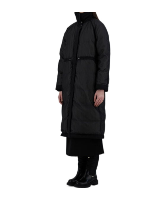 Shop Herno Long Down Jacket In Black