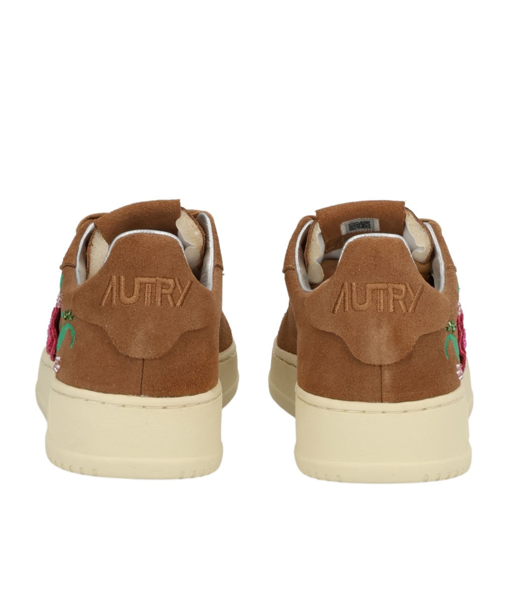 Autry Brown Lace Up Sneakers In Multi