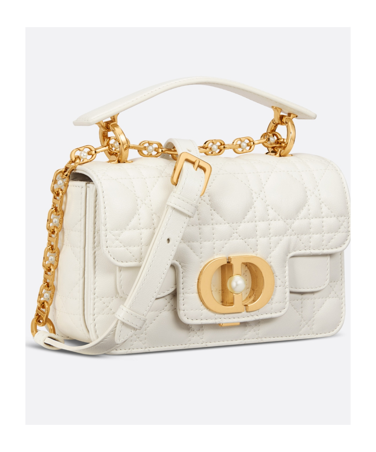 Dior Mini Jolie Shoulder Bag In White