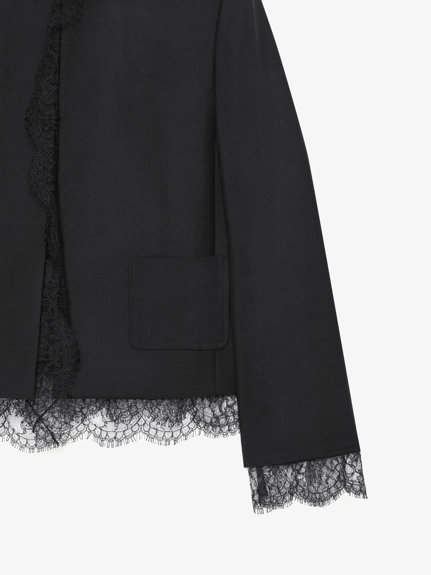 Givenchy Round-neck Wool Coat In Black