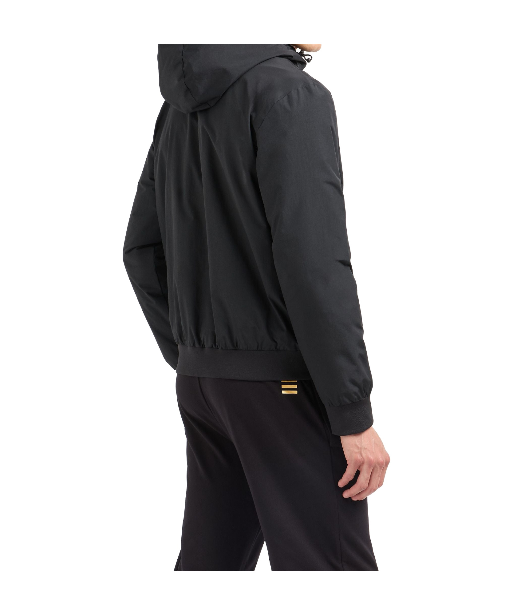 Ea7 Logo-print Zip-up Jacket In Black