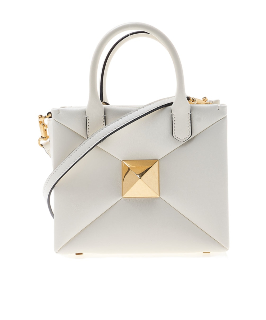 Valentino Roman Stud Tote Bag In Ivory