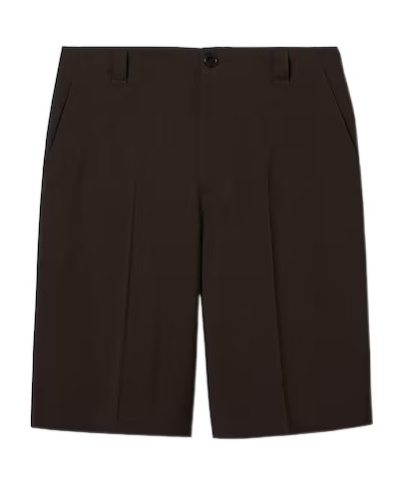 Gucci Wool Gabardine Shorts With Embroidery In Brown