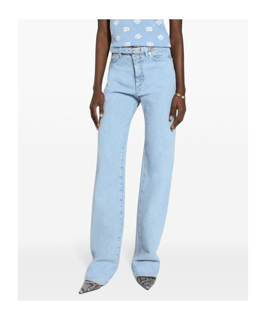 Dolce & Gabbana Cotton Denim Boyfriend Jeans In Blue