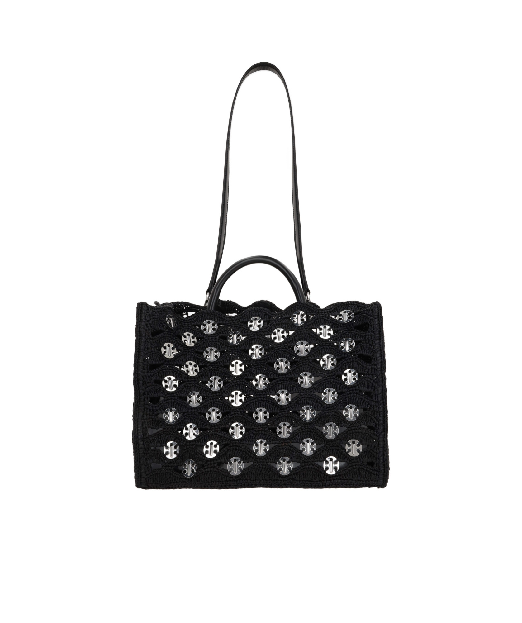 Rabanne Woven Tote Bag In Black