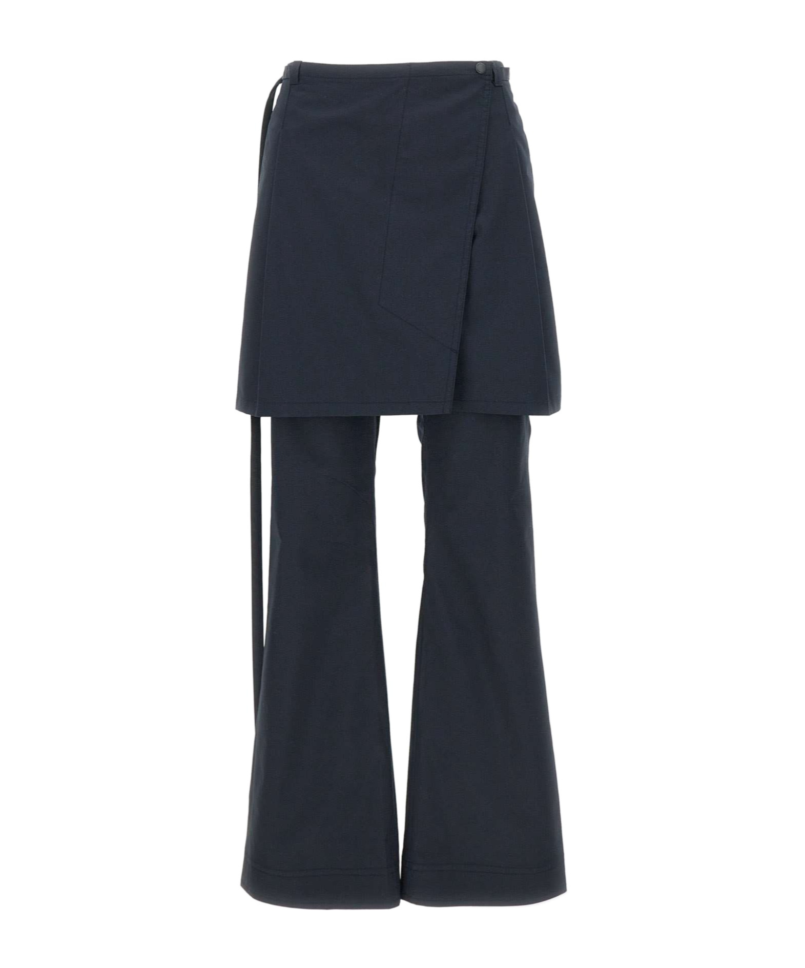 Low Classic Layered Wrap Culottes In Blue