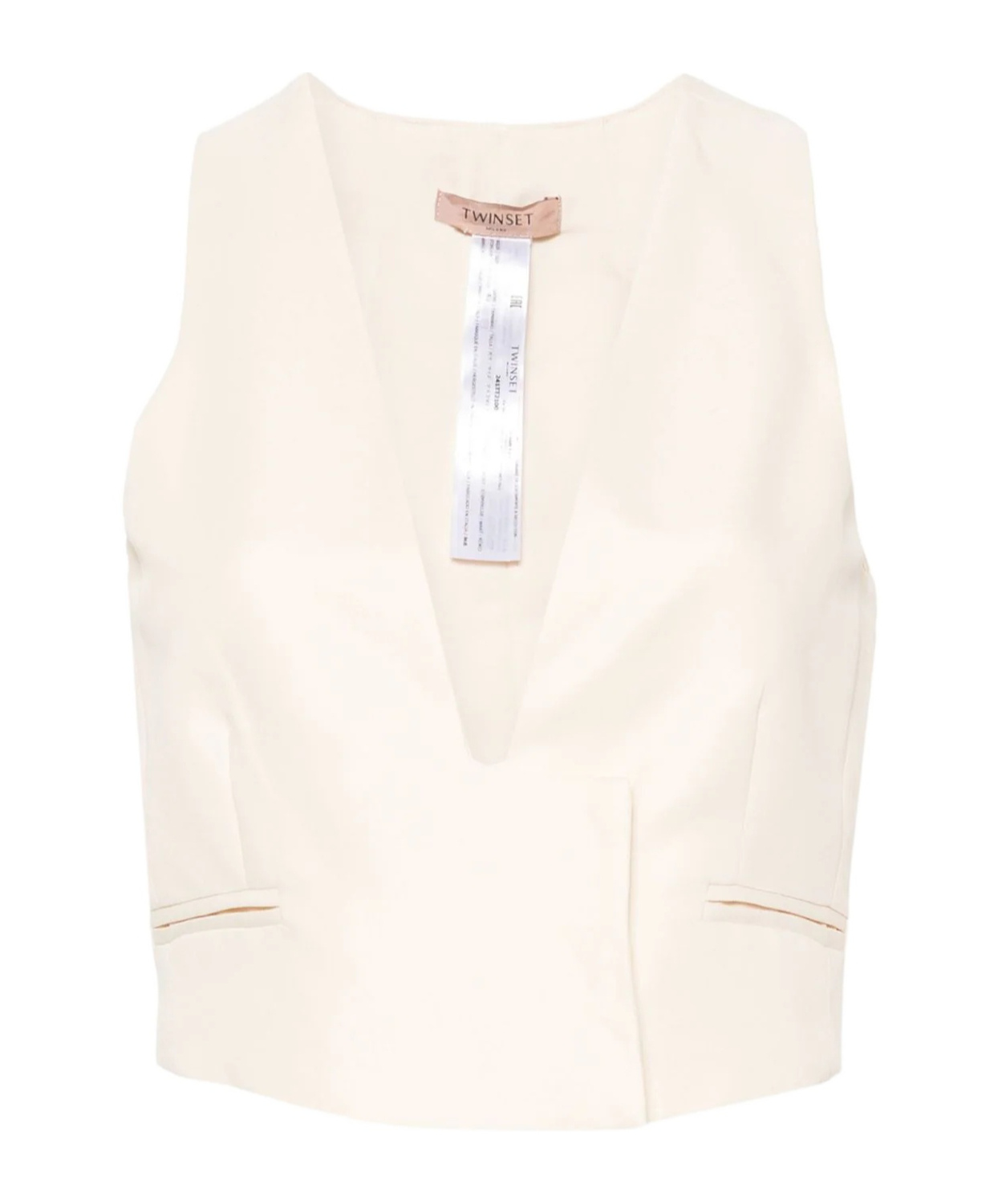 Twinset Short Gilet In White