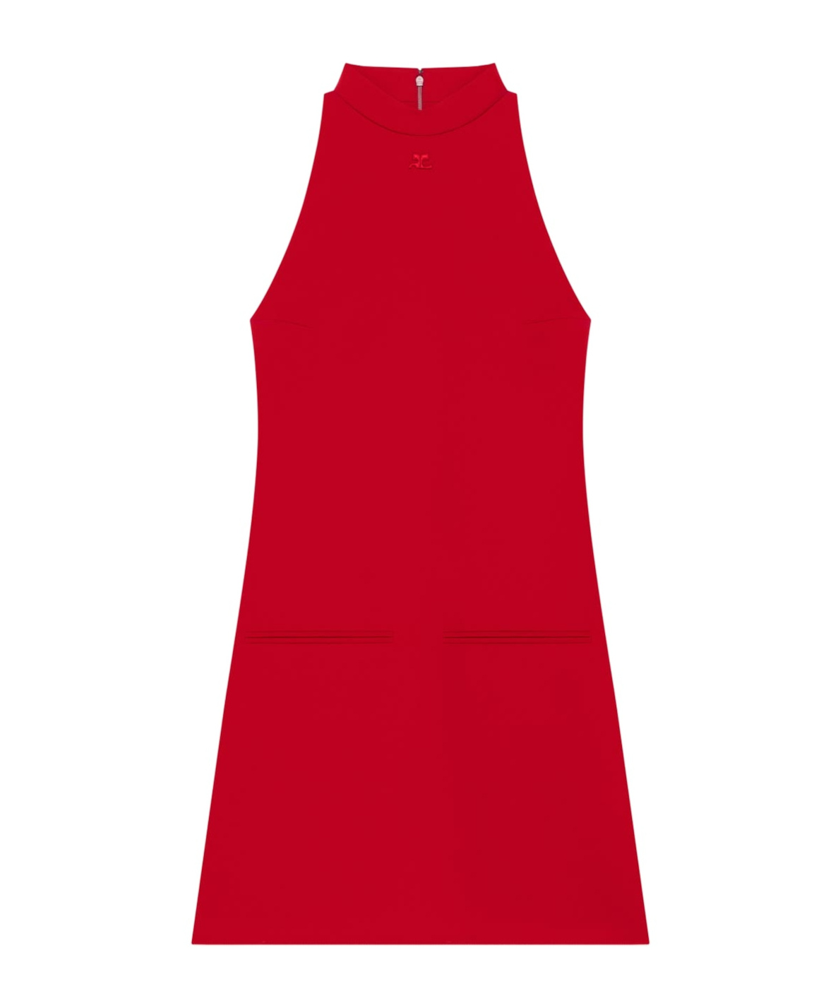 Courrèges Heritage Crepe A-line Dress In Red
