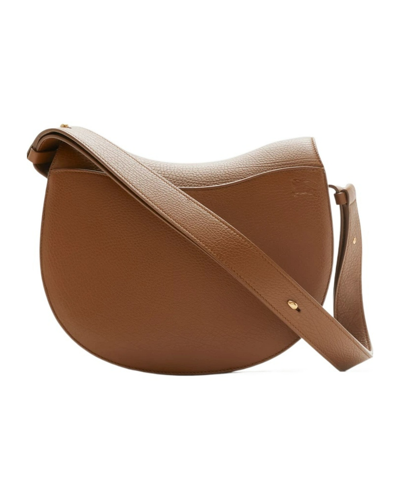 Burberry Rocking Horse Small Leather Saddle Crossbody Bag In Brown