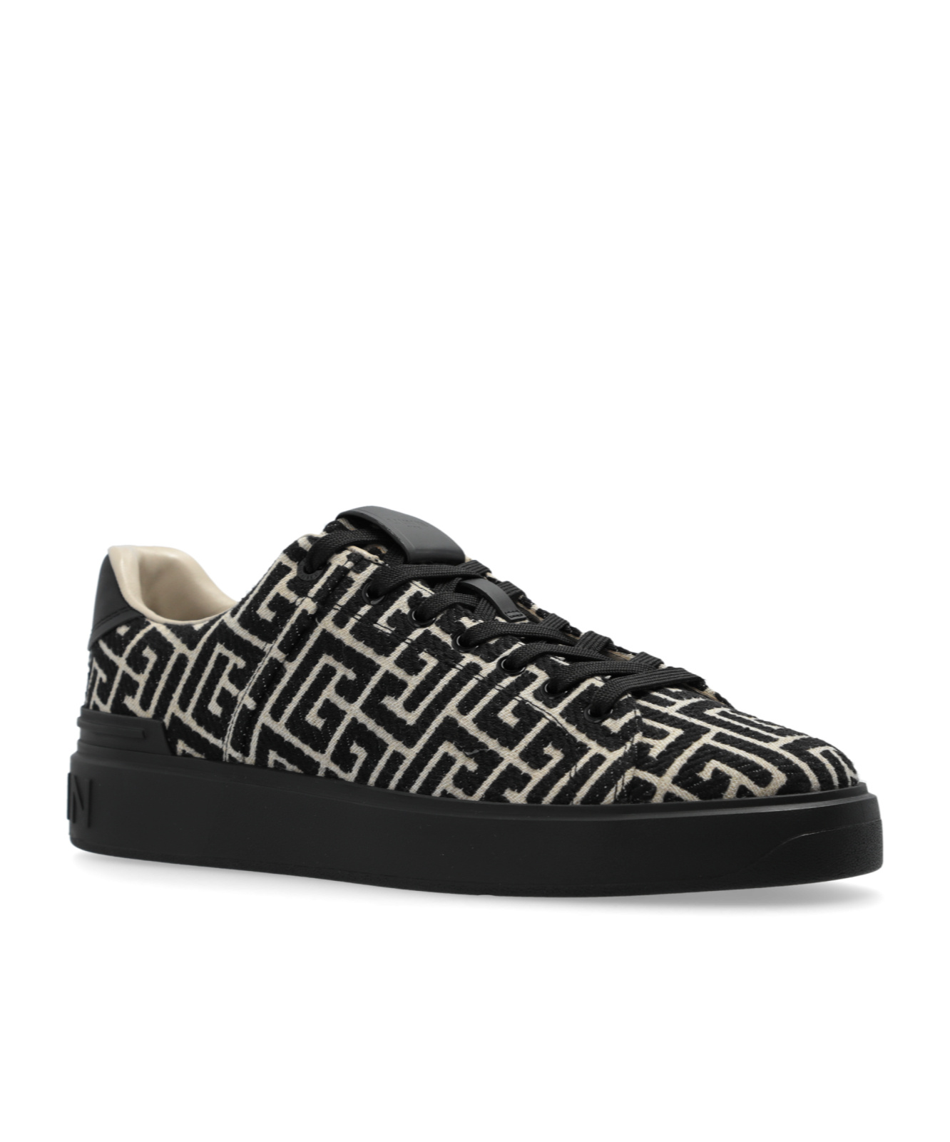 Balmain Black Low Top Sneakers In Black