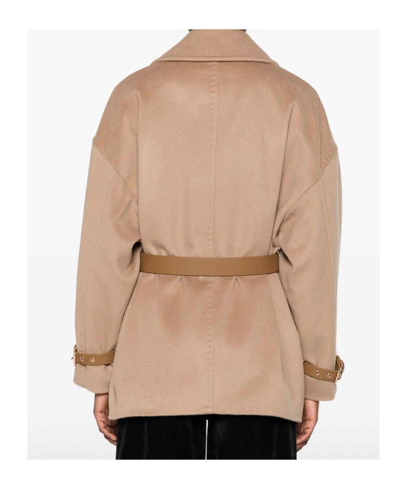 Max Mara Long-sleeved Coat In Brown
